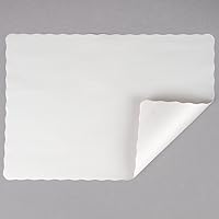 Off-White Colored Paper Placemat with Scalloped Edge - 1000/Case Size: 10