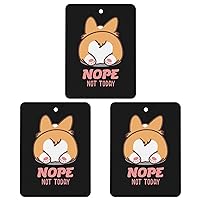 Nope Not Today Corgi Butt Car Aromatherapy Tablets Personalized Air Freshener Hanging Fragrance Cards Auto Interior Decor