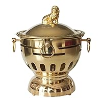 Buffet Dry Pot Alcohol Stove, Chinese Style Household Single Copper Hot Pot, Mini Chafing Dish, for Wedding Camping Dinner