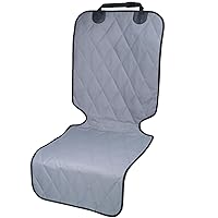 VIVAGLORY Front Dog Seat Covers, 1PACK No-Skirt Design Protectors for Bucket Seats, Quilted 600D Oxford with Anti-Slip Back for Most Cars, SUVs & MPVs, Grey