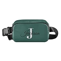 Teal Custom Fanny Pack Everywhere Belt Bag Personalized Fanny Packs for Women Men Crossbody Bags Fashion Waist Packs Bag with Adjustable Strap for Outdoors Travel Shopping Hiking