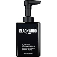 Blackwood For Men BioNutrient Foaming Face Wash - Gentle Daily Acne Facial Cleanser For Dry to Sensitive Skin - Deep Cleanse for Exfoliation - Paraben Free, Sulfate Free, & Cruelty Free (4.45 oz)