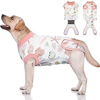 IDOMIK Dog Recovery Suit After Surgery,Breathable Dog Surgery Recovery Suit for Female Male Dogs Cats,Dog Surgical Onesie for Spay Neuter Surgery,E-Collar Cone Alternative Anti-Licking Abdominal Wound