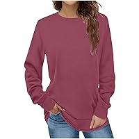 Ceboyel Womens Long Sleeve T Shirts 2023 Loose Fit Tops Round Neck Causal Blouses Shirt Trendy Fall Winter Outfits Clothes
