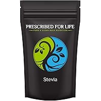 Prescribed For Life Stevia Powder (300X Concentrate) | 98% Pure Reb A Stevia | Pharmaceutical Grade Leaf Extract | Vegan, Gluten Free, Non GMO Sugar Substitute (25 kg / 55 lb)