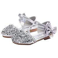 Kids Slide Sandals Girls Children's Girls Crystal Dress Shoes Glitter Princess Sandals Size 3 Sandals for Girls