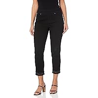 MULTIPLES Women's Pull on Ankle Jean Pant with Real Front and Back Pockets and Hem Band