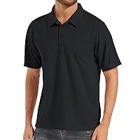 Mens Basic Polo Shirt Short Sleeve Regular Fit Casual Golf Shirt V Neck Solid Lightweight Summer Jersey Shirt