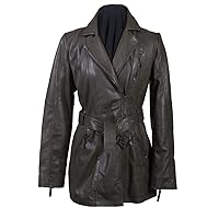 Scully Women's Leatherwear By Olive Belted Thigh Length Coat