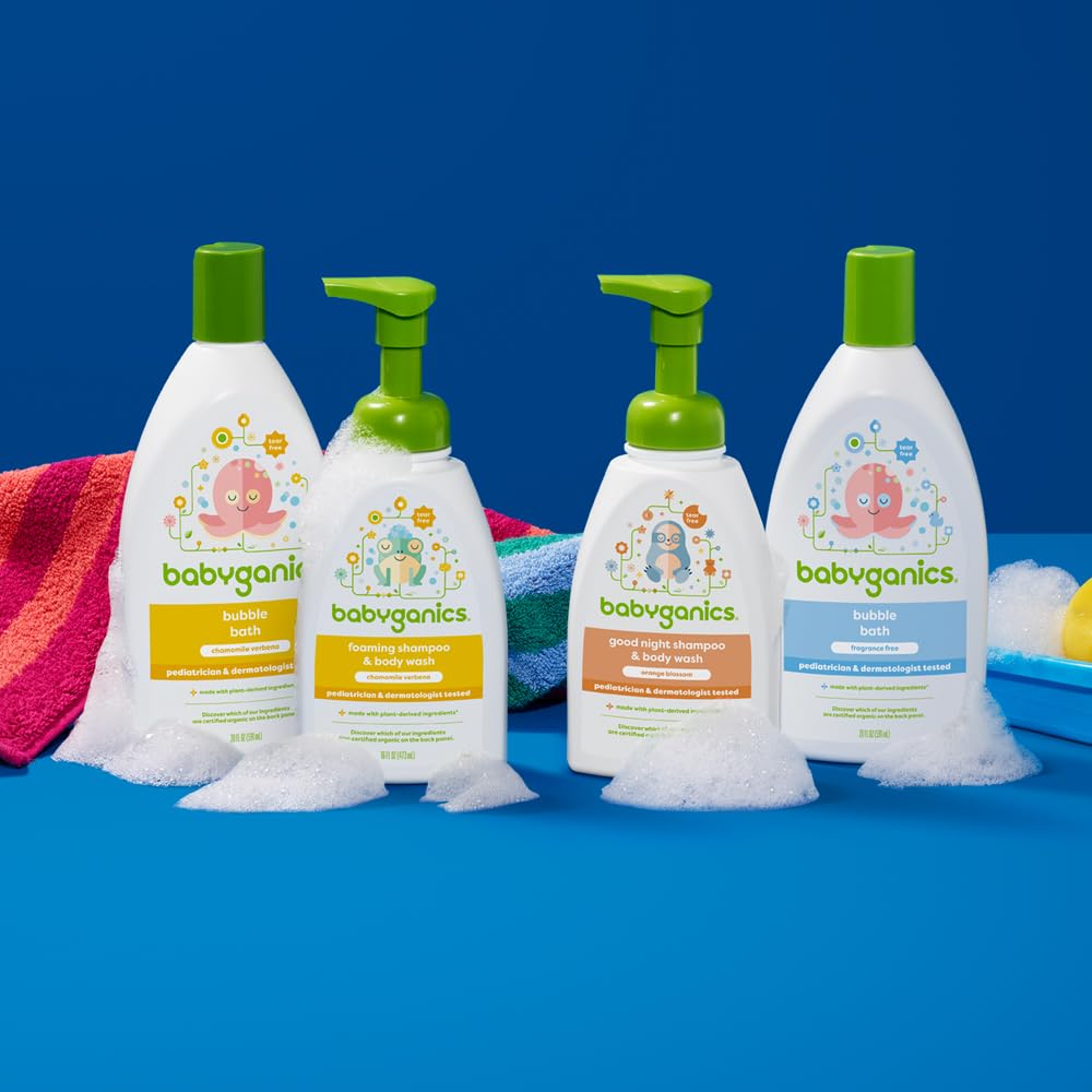 Babyganics Shampoo and Body Wash Refill, Chamomile Verbena, 32 Fl Oz (Pack of 2)