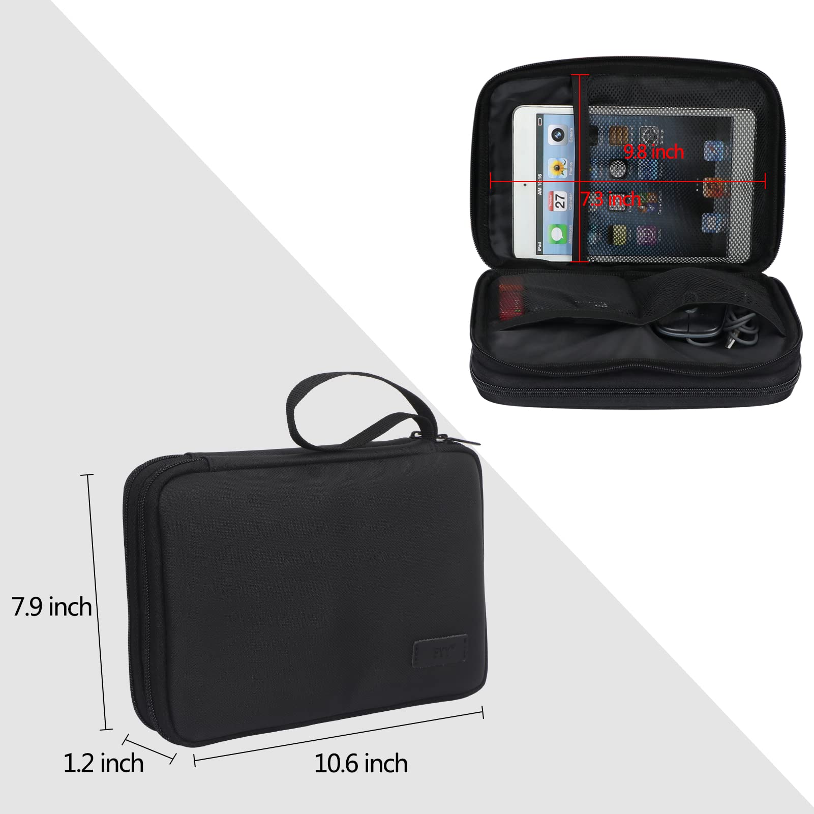 FYY Electronic Organizer Bag Set, Small Cable Case for Daily Use and Travel, Large Bag for Organisation at Home and Office