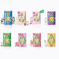 (Pack of 4) Parrot Soap Long lasting Unique Assorted Flowers & Herbs Scent- Natural Botanicals Extract Soap, Fragrance Free