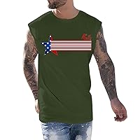 Patriotic Tank top Athletic Tanks for Men Mens Muscle fit Shirt Gym Workout Shirts Men Sleeveless Gym Shirt Men Cotton