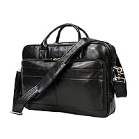 Men Genuine Leather Laptop Bag 15.6