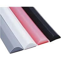 Shower Tray Sealing Strip Collapsible Shower Threshold Water Dam Barrier, Waterproof Self-Adhesive Shower Sealing Strip Frameless Shower Threshold (Color : Black, Style : 5m/196 inch)