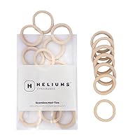 Small Hair Ties - Blonde - 1 Inch Seamless No-Damage Ponytail Holders for Kids, Braids and Thin Hair - 20 Count