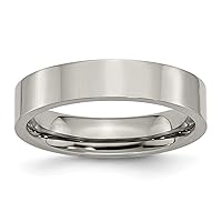 Titanium Flat 5mm Polished Band Ring