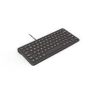 Zagg Connect Keyboard 12C - Compact Type-C Wired Desktop Keyboard - Universal Compatibility with Windows, ChromeOS, Android, iOS, macOS, iPadOS - Optimized Typing Experience - Eco-Conscious Design