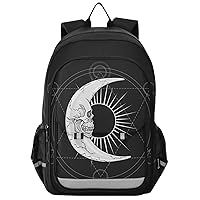 ALAZA Moon Skull Backpack Bookbag Laptop Notebook Bag Casual Travel Trip Daypack for Women Men Fits 15.6 Laptop