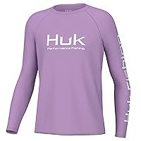 HUK Boys' Pursuit Graphic Long Sleeve, Fishing Shirt for Kids