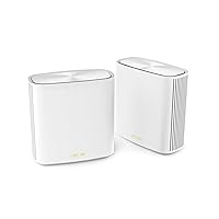 ASUS ZenWiFi Whole-Home Dual-Band Mesh WiFi 6 System XD6 White - 2 Pack, Coverage up to 5,400 sq.ft & 4+ Rooms, 5400Mbps, AiMesh, Lifetime Free Internet Security, Parental Control, Easy Setup