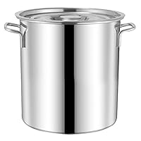 Braisers Stock Pot Food 10L Food Grade Stainless Steel Stock Pot With Lid Heavy Duty Rust-Resistant Induction Cookware With Handle For Cooking Delicious Soups, Stews