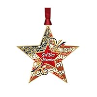 62754 God Bless America Star Hanging Ornament