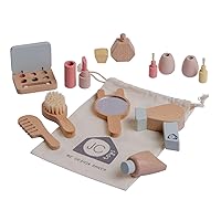 JC Toys Parfait Collection | Real Wood 10 Piece Personal Care-Make Up Set | for Dolls and Stuffed Animals Ages 3+ | Twiggly Toys