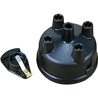 Heavy Duty Performance Brass Terminal SIDE MOUNT Ignition Distributor Cap and Rotor Set Compatible With Ford and New Holland 8N Tractor Serial Number 263844 and up Oem Fit CAP1046
