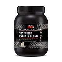 GNC AMP Sustained Protein Blend | Targeted Muscle Building and Exercise Formula | 4 Protein Sources with Rapid & Sustained Release | Gluten Free | Vanilla Milkshake | 28 Servings