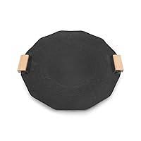 14-Inch Camping Grill Pan Portable Round Griddle Pan - Aluminum Baking Pan With Non-Stick Coating, Pancake Pan Korean BBQ Grill Pan, Compatible With All Stovetops Including Induction Cooktops