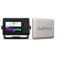 GPS City Garmin ECHOMAP 53cv UHD2 Keyed Chartplotter with 5 inch Display, US LakeVu g3, GT20-TM Transducer and Cover Bundle (010-02590-01), Black