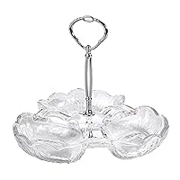 Clear Glass Triple Dessert Bowl/Cabaret Bowl, Trifle Bowls, Dessert Display Stand for Laying Cakes, Pastries or Baked Goods, Modern Design with Crystal-Clear Glass