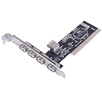 PCI Adapter Card Internal 4 Port USB 2.0 480Mbps High Speed Hub Pci to USB Controller Card W/Low Profile Bracket Pci to USB 2.0