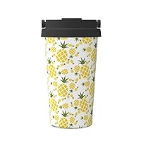 Pineapple.. Print Thermal Coffee Mug,Travel Insulated Lid Stainless Steel Tumbler Cup For Home Office Outdoor