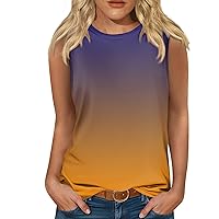 Summer Spring Workout Tank Tops for Women 2024 Oversized Plus Size Sleeveless Shirts Blouses Beach Clothes for Women