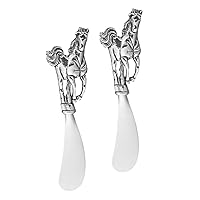 2-Piece Cheese and Butter Spreader Knives Zinc Alloy Cheese Spreader Set (Horse)