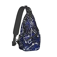 Glow In The Dark Print Crossbody Backpack Shoulder Bag Cross Chest Bag For Travel, Hiking Gym Tactical Use