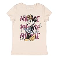 Disney Girls' Minnie Mouse Shirt Leopard Bow Kids Short Sleeve T-Shirt