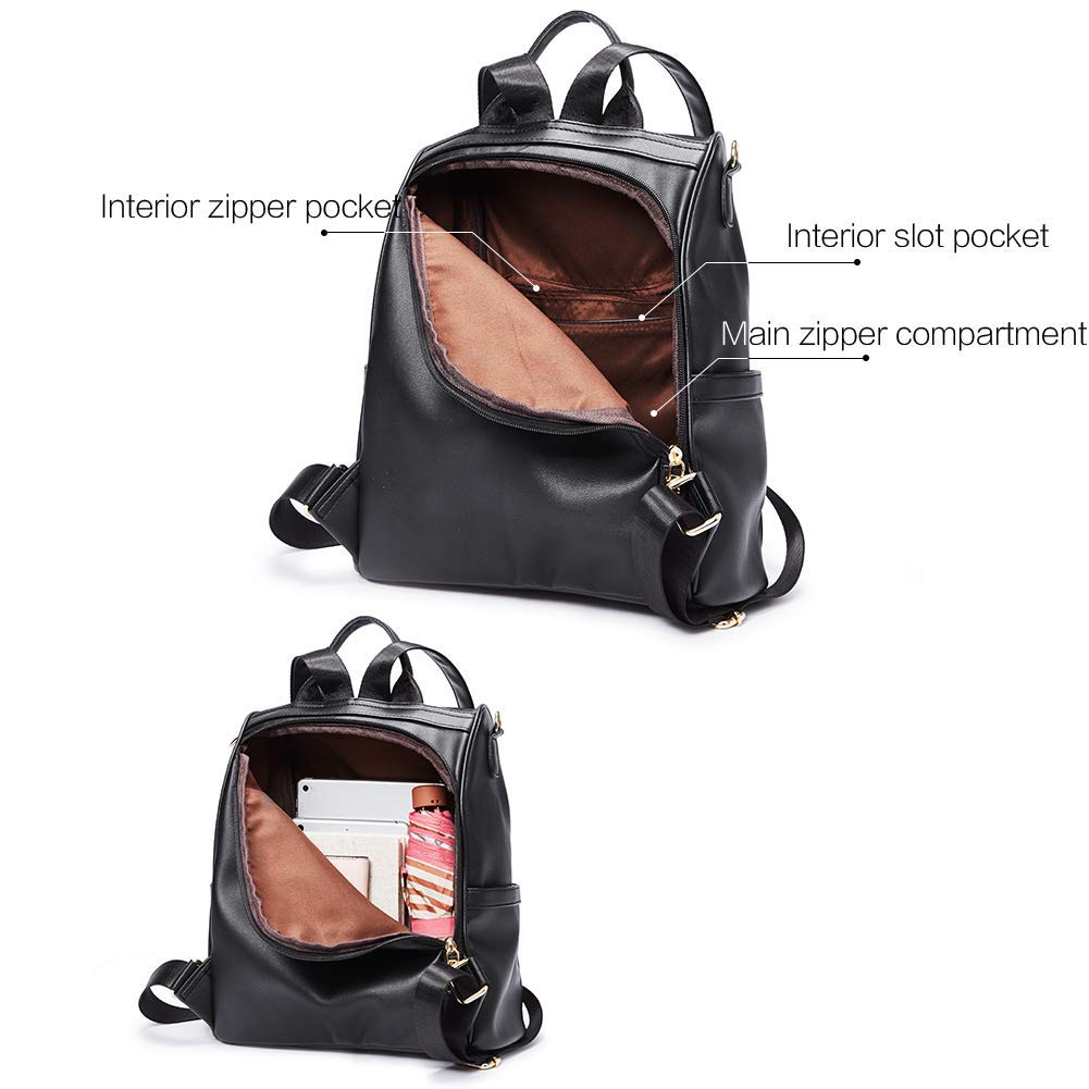 CLUCI Backpack Purse bundles with Leather Briefcase