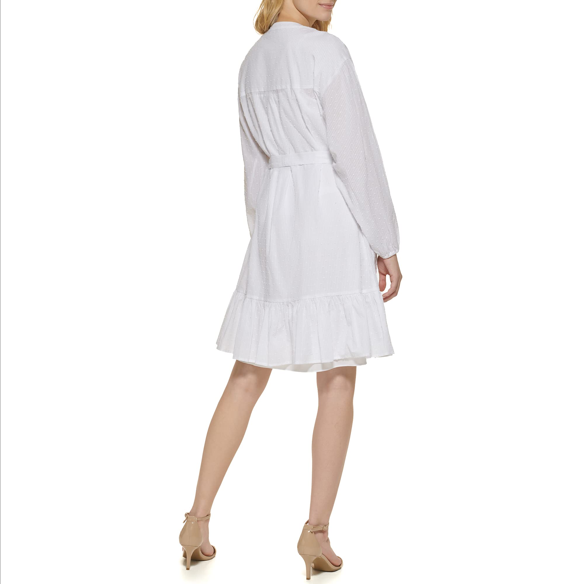 Tommy Hilfiger Women's Chambray Stripe Long Sleeve Shirt Dress