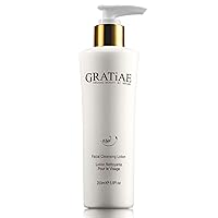 Gratiae Organic facial cleansing lotion, face cleanser, cleansing milk face wash, ultra-hydrating, gentle face cleanser & make-up remover moisturizing hydrating gentle, non-drying deep clean 6.8fl oz