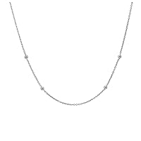 jewellerybox Sterling Silver 16 Inch Bobble Ball Chain Necklace