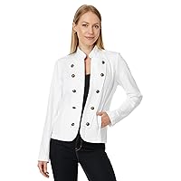 Tommy Hilfiger Women's Casual Band Jacket, Fall Fashion, Bright White
