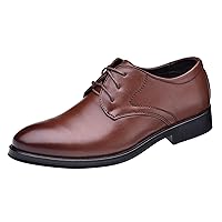 Shoes for Men Leather Boots Fashion Style Men's Breathable Comfortable Business Lace Up Work Leisure Solid Color Leather Shoes Faux Leather Shoes Men