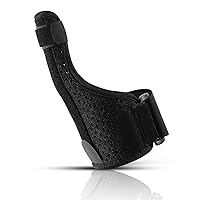 doorslay Thumb Protective Thumb Stabilizer Cover Aluminum Bar Support Thumb Wrist Protection Brace Thumb Support for Left Right Hand, Universal, Black