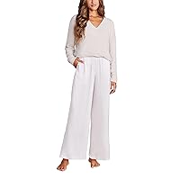 Barefoot Dreams Washed Satin Wide Leg Pant, Pants for Sleep and Relaxation, Luxe Satin Sleepwear