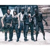 TMP INTERNATIONAL MWDTV5 The Walking Dead Tv Series 5 Set of 5 Action Figures, Multicolor