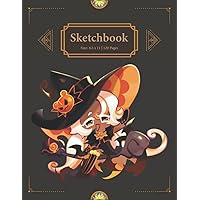 Latte Cookie - Sketchbook: All cookies in cookie run kingdom | Latte CRK - Best Cookies in Cookie Run Kingdom | Large 8.5 x 11 Inches 120 Blank Drawing Papers | Sketch Book for drawing and sketching