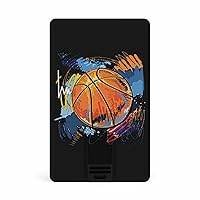 Basketball USB Flash Drive Personalized Credit Bank Card Memory Stick Storage Drive 32G